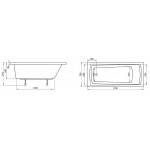 Ванна акриловая Ravak Set Domino Plus 70508015 Ванна акриловая Ravak Set Domino Plus 70508015